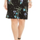 Karen Scott Women's Printed Boat-Neck Dress Black Size Small