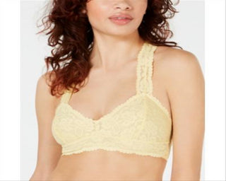 Free People Women's Intimates  Floral Everyday Bras Yellow Size Large