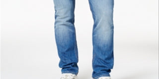 Guess Men's Light Blue Slim Straight Fit Stretch Jeans Light Blue Size 38X30