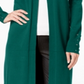 JM Collection Women's  Lace-up-Sleeve Cardigan  Gift Green Size XS