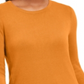 JM Collection Women's Button-Cuff Crewneck Sweater  Orange Size Large