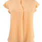 Calvin Klein Women's Cap Sleeve Blouse Orange Size Petite