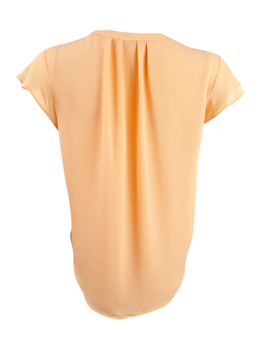 Calvin Klein Women's Cap Sleeve Blouse Orange Size Petite