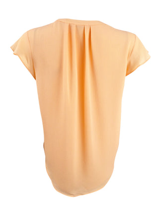 Calvin Klein Women's Cap Sleeve Blouse Orange Size Petite