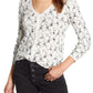 Lucky Brand Women's Floral Print Thermal Top White Size Small