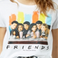 Hybrid Juniors' Friends Graphic T-Shirt Gray Size XL