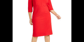 Calvin Klein Plus New V-Neck Sheath Dress Choose Red Size 20W