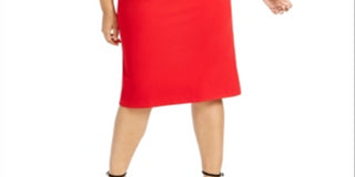 Calvin Klein Plus New V-Neck Sheath Dress Choose Red Size 20W