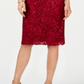 Jessica Howard Women's Petite Lace Sheath Dress Wine Size 10P