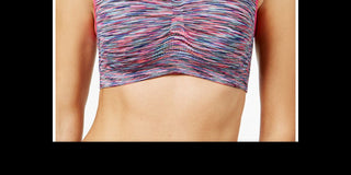 Ideology Women's  Low-Impact Racerback Sports Bra Pink Size -L