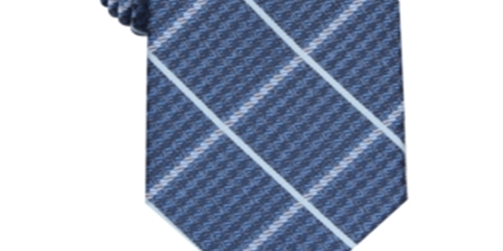 Perry Ellis Men's Ramsey Geo Grid Tie Blue One Size