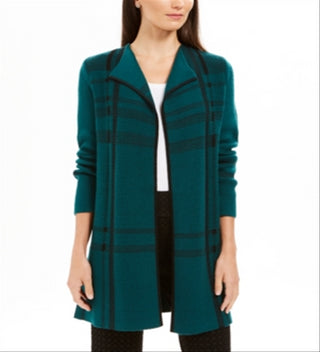 Charter Club Women's Petite Open-Front Cardigan  Balsam Green Size Petite M