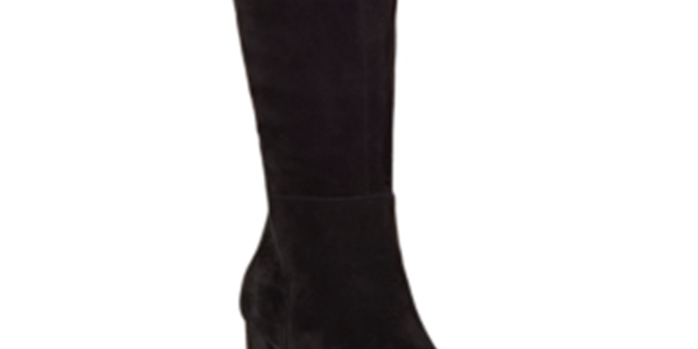 INC Women's Radella Wide Calf Knee-High Boots Black Size 9M