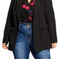 City Chic Trendy Women's Plus Size Simply Suited One-Button Jacket Black Size 18W