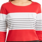 Karen Scott Petite Colorblocked Striped Top Red Size Petite M