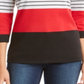 Karen Scott Petite Colorblocked Striped Top Red Size Petite M
