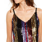 INC International Concepts Women's Sequined Top Magenta Flame Size XS
