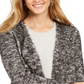Style & Co Women's  Marled Eyelash-Knit Cardigan  Black Combo  Size XL