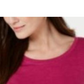 Style & CO Women's Stretch Flat Front Long Sleeve Jewel Neck Tunic Top  Pink Size Large