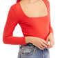 Free People Women's Truth or Square Bodysuit Red Size Medium