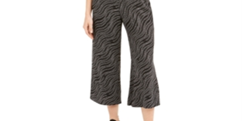 Michael Kors Women's Chain Print Belted Jumpsuit Black Size 12