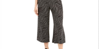 Michael Kors Women's Chain Print Belted Jumpsuit Black Size 12