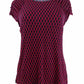 Tommy Hilfiger Women's Printed Ruched Sleeve Top Red Size X-Large