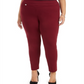 Alfani Women'sTummy Control Pull on Skinny Pants Red Size 26W