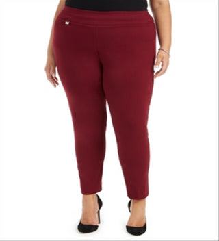 Alfani Women'sTummy Control Pull on Skinny Pants Red Size 26W