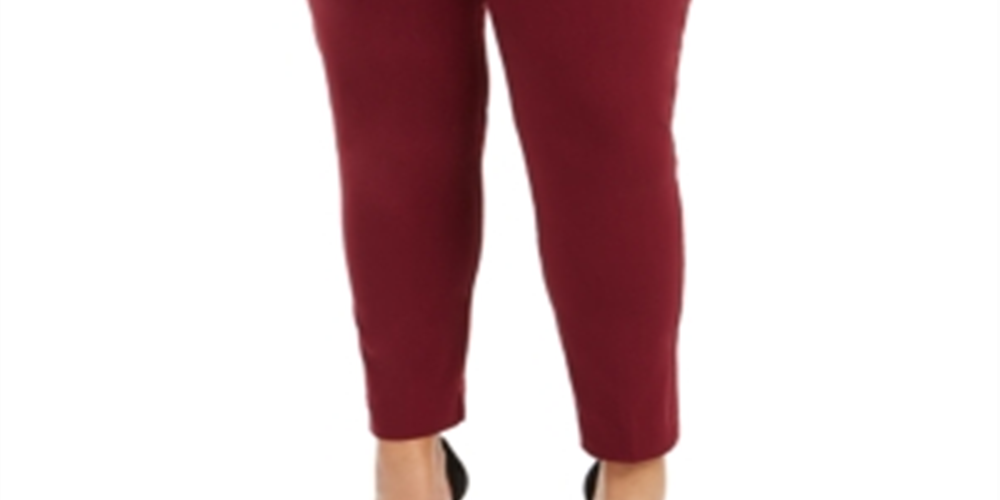 Alfani Women'sTummy Control Pull on Skinny Pants Red Size 26W