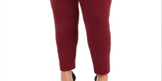 Alfani Women'sTummy Control Pull on Skinny Pants Red Size 26W