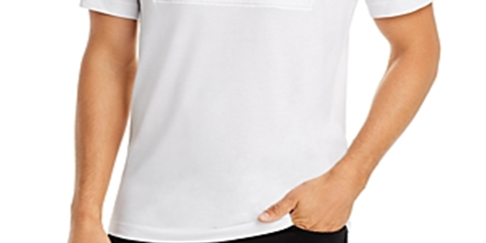 Karl Lagerfeld Paris Men's Embossed Logo Tee White Size M