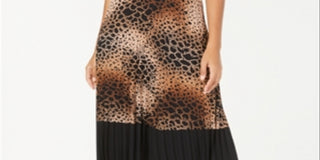 Alfani Women's Printed Pleated MIDI Skirt Black Size Petite M