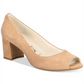 Anne Klein Women's Meredith Leather Peep Toe Classic Brown Size 7.5 M