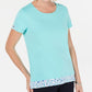 Karen Scott Women's Layered Look Top Blue Size L
