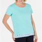 Karen Scott Women's Layered Look Top Blue Size L