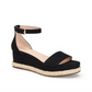BCB Generation Women's Addie Espadrille Wedge Sandals Black Size 6 M