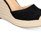 Thalia Sodi Women's Round Toe Wedge Buckle Dress Espadrille Shoes Black Size 8.5 M