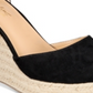 Thalia Sodi Women's Round Toe Wedge Buckle Dress Espadrille Shoes Black Size 8.5 M