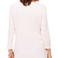 Karen Scott Women's Graphic Embellished Top Pink Size Petite S