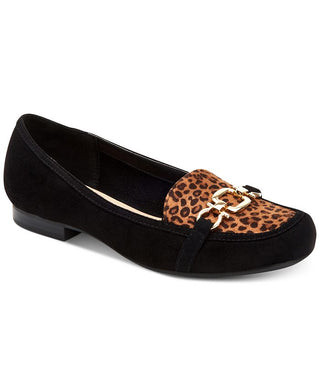 Charter Club Women's Alettee Square-Toe Loafers Shoes Black- Size 10 M