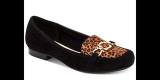 Charter Club Women's Alettee Square-Toe Loafers Shoes Black- Size 10 M