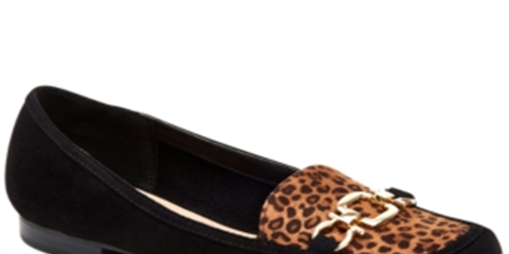 Charter Club Women's Alettee Square-Toe Loafers Shoes Black- Size 10 M