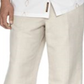 Cubavera Men's Big and Tall Drawstring Pants Beige White Size