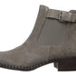 Gentle Souls Women's Best Buckle Chelsea Leather Closed Toe Ankle Fashion Boots Gray Size 5.5 M