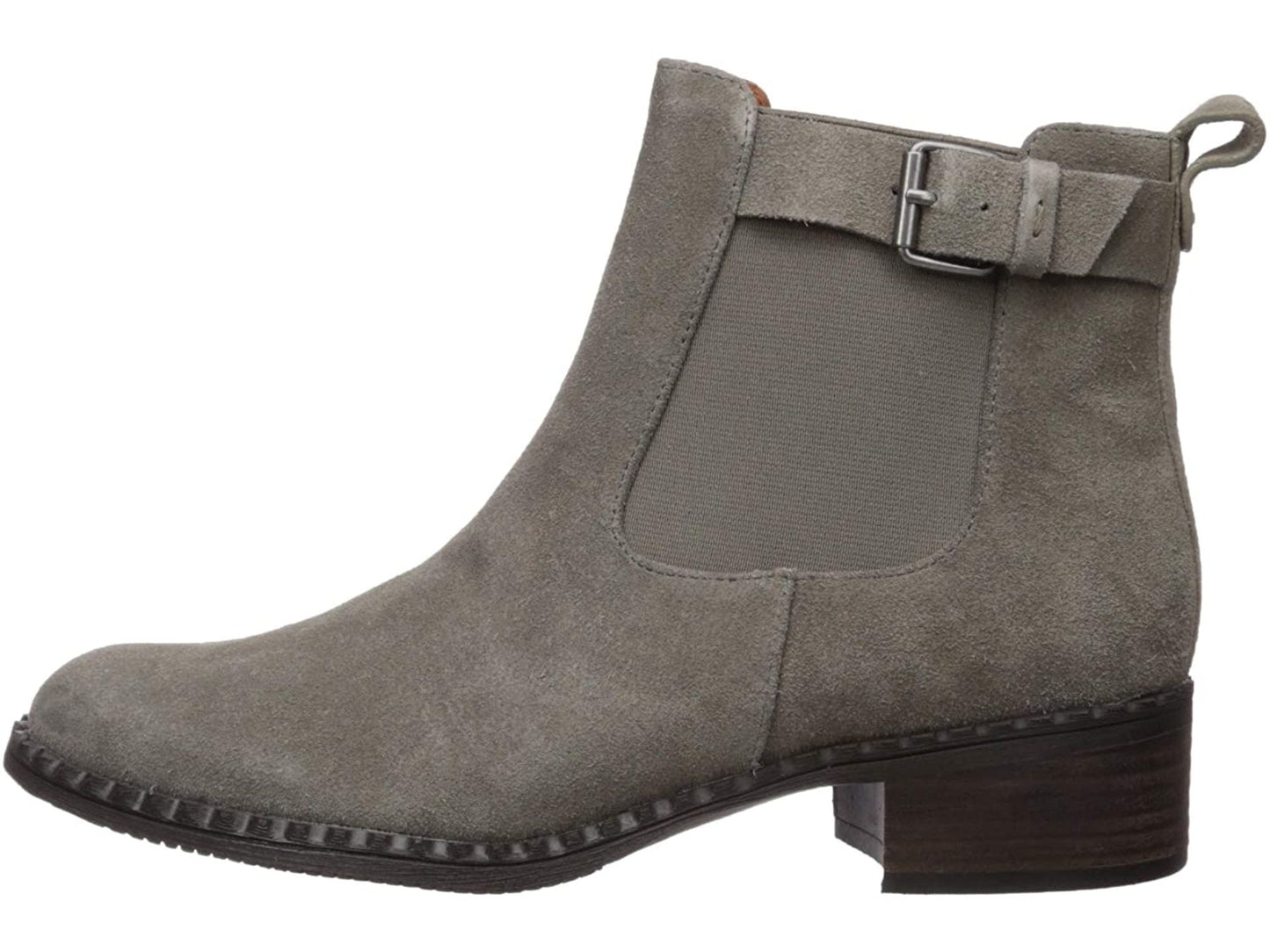 Gentle Souls Women's Best Buckle Chelsea Leather Closed Toe Ankle Fashion Boots Gray Size 5.5 M