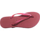 Havaiana Women's Slim Textured Thong Flip Flops Red Size -7/8 W