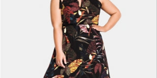 City Chic Women's Canopy Maxi Dress Black Size 20W