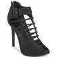 GUESS Womens Adhirra Peep Toe Special Occasion Ankle Strap, Black, Size 9