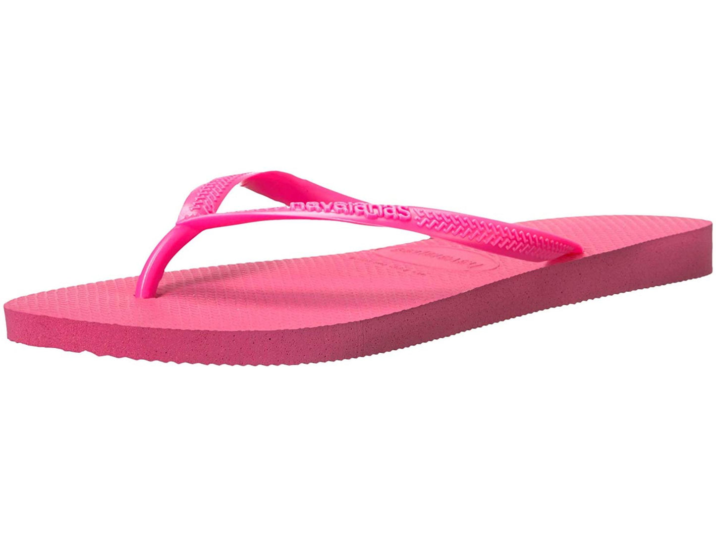 Havaiana Women's Slim Textured Thong Flip Flops Pink Size 9.5